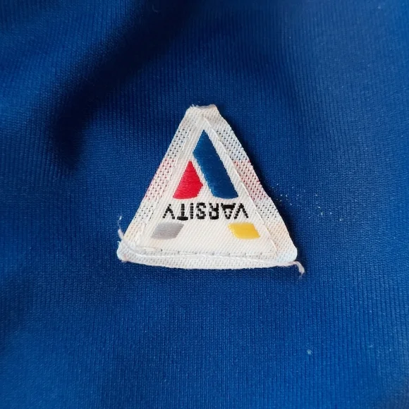 Vintage Blue Uniform with Striped Sleeves - Picture 8 of 10